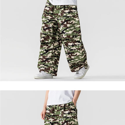Pantaloni cargo mimetici uomo pantaloni Harem casual Harajuku larghi uomo sport all'aria aperta pantaloni a gamba larga uomo streetwear oversize High Street