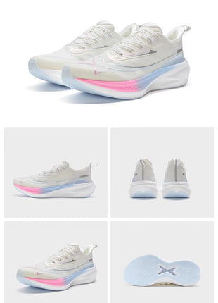 Xtep 2000KM 2.0 Running Shoes Women  Summer Shock Absorption Professional TPU Sneakers 876218110044 (suggest half size down) PlatiNum