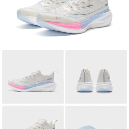 Xtep 2000KM 2.0 Running Shoes Women  Summer Shock Absorption Professional TPU Sneakers 876218110044 (suggest half size down) PlatiNum