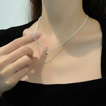 Popular Sparkling Necklace for Women Silver Colour Clavicle Chain Choker Fashion Jewelry Wedding Party Birthday Gift PlatiNum