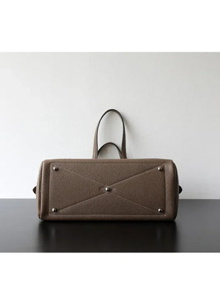Borsa da donna in pelle di vacchetta di alta qualità, semplice borsa a tracolla di grande capacità, borsa a spalla.