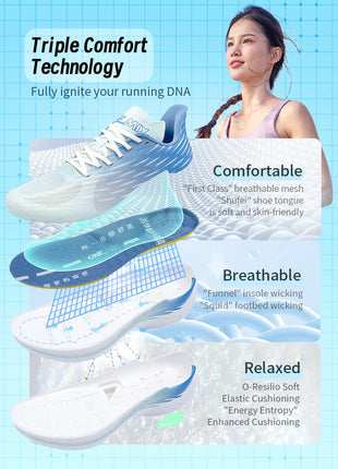 Scarpe da corsa con cuscino d'aria ONEMIX, sneakers sportive traspiranti per esterni, scarpe leggere da jogging e camminata PlatiNum