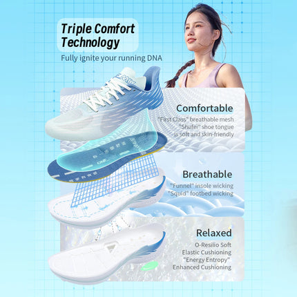 Scarpe da corsa con cuscino d'aria ONEMIX, sneakers sportive traspiranti per esterni, scarpe leggere da jogging e camminata PlatiNum
