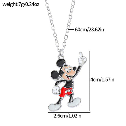 Gioielli Disney minimalisti - Collana con ciondoli smaltati di Topolino da indossare ogni giorno PlatiNum