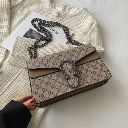Fashion Popular Women's Bag Trend Brand Retro Chain Shoulder Bag High Quality Ladies Crossbody Bag Designer Luxury Handbag PlatiNum