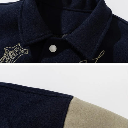 Man Baseball Jacket Winter Letter Embroidery Varsity Jacket Women American Vintage Coat Warm Fashion Hip Hop Original Original