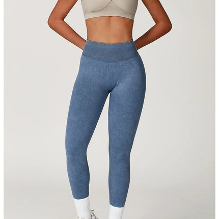 Yoga Pants Impact Leggings Women Seamless Sports Yoga Pant High Waist Ribbed Gym Clothes Fitness Workout Wear Scrunch Bum Tights PlatiNum