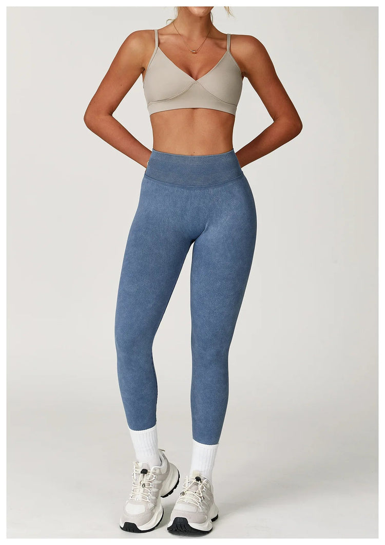 Yoga Pants Impact Leggings Women Seamless Sports Yoga Pant High Waist Ribbed Gym Clothes Fitness Workout Wear Scrunch Bum Tights PlatiNum