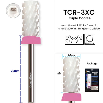 Pink Ceramic Carbide Nail Drill Bits Milling Cutter For Gel Polish Remover Electric Nail Machine Polishing Peeling File Home Salon Manicure Pedicure Accessories