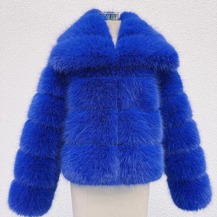 ZADORIN New Luxury Big Collar Spliced Fluffy Faux Fur Coat Women Elegant Winter Faux Fur Jacket Woman Fur Coats Thicken Fur Top
