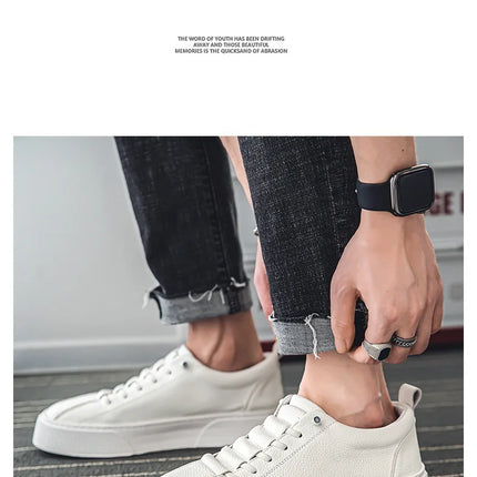 Sneakers for Men  Fashion Casual Lace Up Round Toe Flat White mens Running Sport Shoes Zapatillas Deportivas Hombre