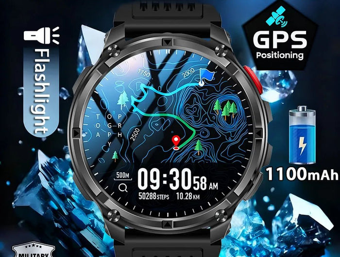 Nuovo T-Rex3 Ultra 1100mAh Batteria Smart Watch GPS Track Bussola IP69K Impermeabile Sport tracker All'aperto Militare Smartwatch platinumshop