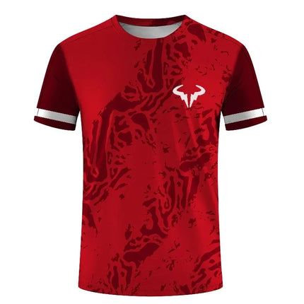 3D Printed Men's and Women's Outdoor Extreme Sports Short Sleeve Round Neck T-Shirt Badminton and Tennis Series