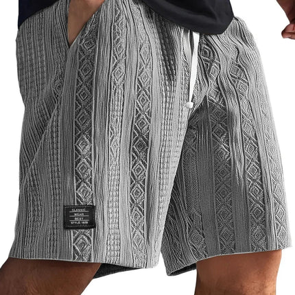 Pantaloncini Casual Jacquard da Uomo, Stile Harajuku, Tinta Unita, Pantaloni Corti alla Moda, Abbigliamento Retrò da Uomo, Streetwear Nuovo platinumshop