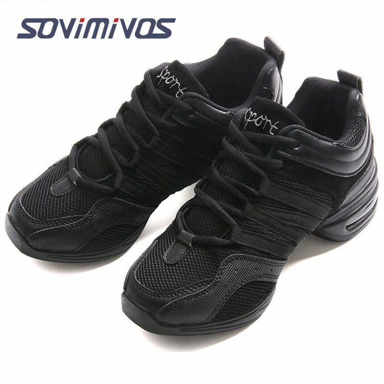 New Soft Outsole Breath Dance Shoes Women Sports Feature Dance Sneakers Jazz Hip Hop Shoes Woman Dancing Shoes Ladies Sneakers