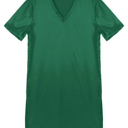 Donna uomo pigiama in raso di seta pigiameria maniche corte camicia da notte Kimono accappatoio abito da notte accappatoio camicia da notte estiva Homewear