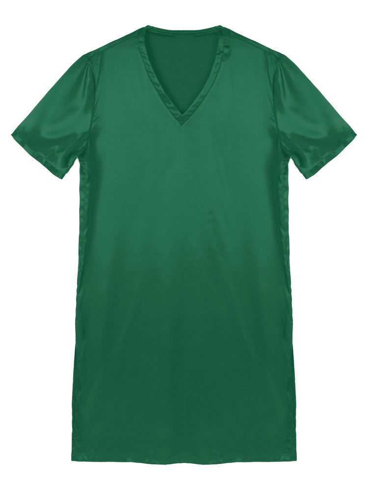 Donna uomo pigiama in raso di seta pigiameria maniche corte camicia da notte Kimono accappatoio abito da notte accappatoio camicia da notte estiva Homewear