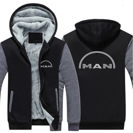 Truck man Men Autumn Winter Cotton Hoodies Warm Casual Comfortable Padded Thickened Down Jacket New Double-Sided Coat