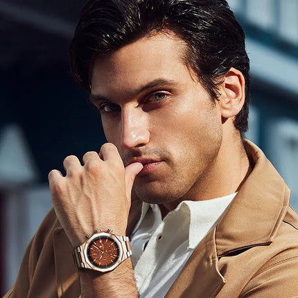 SAPHERO Orologio Cronografo Uomo al Quarzo 5ATM Impermeabile Acciaio Inox con Data, Regalo Perfetto per Padre, Marito, Fidanzato per Natale, Compleanno, San Valentino platinumshop