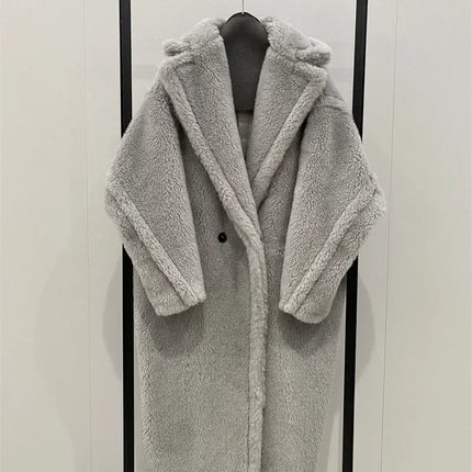 Max Teddy Coat 62% Alpaca 26% Wool 12% Silk Coat Winter Thicken Women's Coat