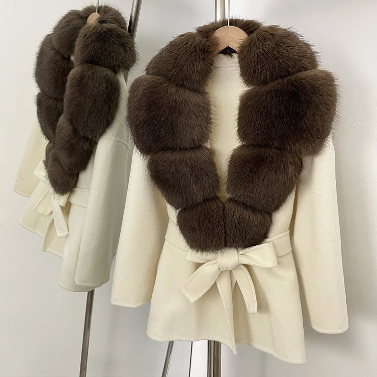 Fur Coat Eco-friendly Winter Clothes Woman Jacket with Fur Korean Reviews Many Clothes Outer Coat Ladies Outerwears Faux Fur
