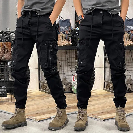 2025 New Men's Cargo Pants Tactical Military Work Pants Outdoor Jogger Casual Trousers Straight Leg Spring Autumn Utility Pants
