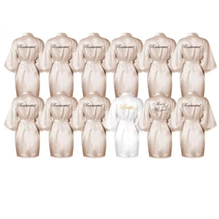 12 pezzi abiti da damigella d'onore kimono da sposa per il giorno del matrimonio abiti da festa da sposa ricamati in raso