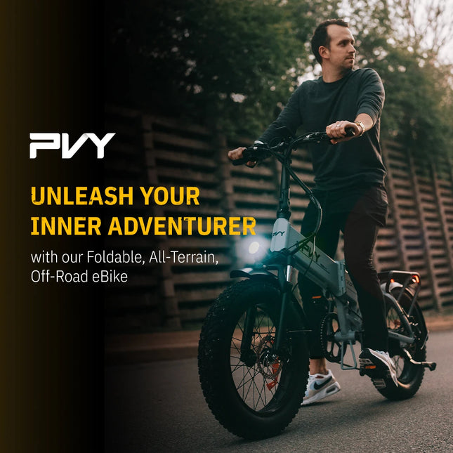 [EU DIRECT] PVY Z20 PLUS Foldable Electric Bicycle, 20*4.0 Inch Fat Tires with Triple Suspension Shock Absorption, 100N.m Torque, 48V 16.5Ah Battery - Grey