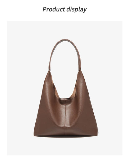 FOXER Minimalism Split Leather Women Shoulder Underarm Bag 2025 New Solid Casual Hobo Bag Female Daliy Tote Bag Purse