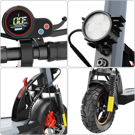 Monopattino Elettrico Pieghevole IENYRID A1 800W/48V/12.5 AH, Velocità Massima 45KM/h, Autonomia 20-30KM, E-Scooter Urbano per Adulti