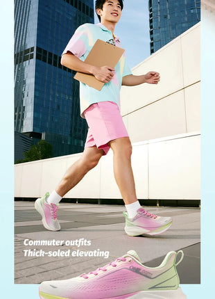 ONEMIX Scarpe da corsa da jogging per uomo Scarpe da ginnastica da esterno super leggere Scarpe da passeggio antiscivolo con ascensore Donna PlatiNum