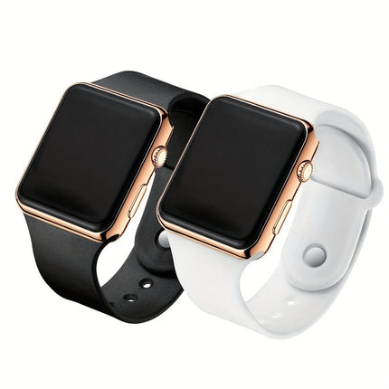 2 pezzi orologio per coppie display a LED orologio elettronico sportivo orologio da polso digitale in silicone per donna uomo regalo di San Valentino per lei platinumshop
