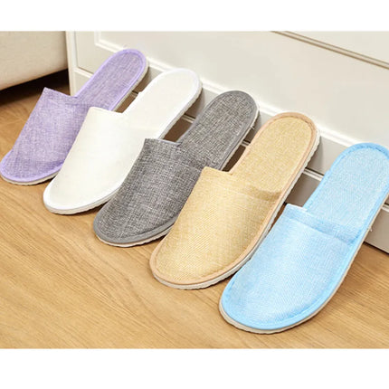5 pairs/lot men women disposable hotel slippers guest cotton slides home travel SPA slipper hospitality cheap indoor slip-on