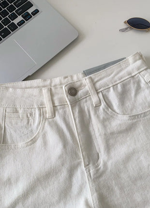 SINGREINY Pantaloncini in denim sfumato da donna, di alta qualità, estetici, casual, comodi, stile americano retrò, basici, da spiaggia