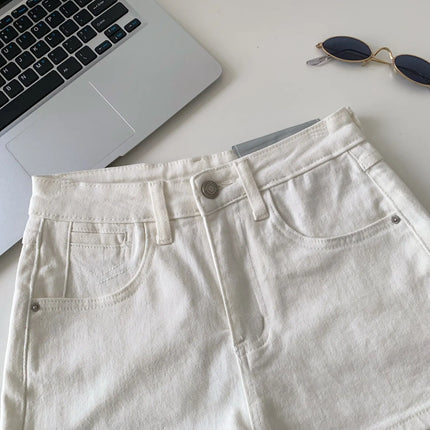 SINGREINY Women's Gradient Denim Shorts, High Quality, Aesthetic, Casual, Comfortable, American Retro Style, Basic, Beach