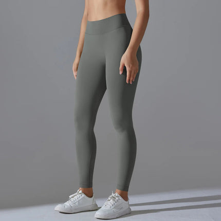Fitness Sports Leggings Women's High Waist Seamless Yoga Legging Scrunch Butt Breathable Push Up Sports Pants Women Gym Tights PlatiNum