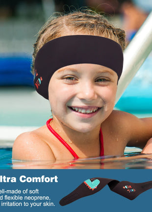 Fascia per nuoto impermeabile per bambini Fascia di protezione per le orecchie regolabile per mantenere l'acqua per il bagno, il nuoto, l'immersione