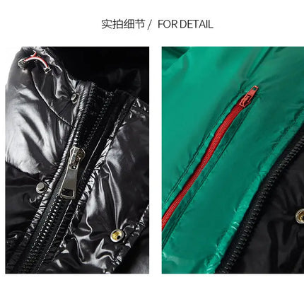 Men Down Jacket 2025 Trendy White Duck Down Thick Cold Proof Warm Hooded Pike Coat Outdoor Casual Winter Zipper Puffer Jacket