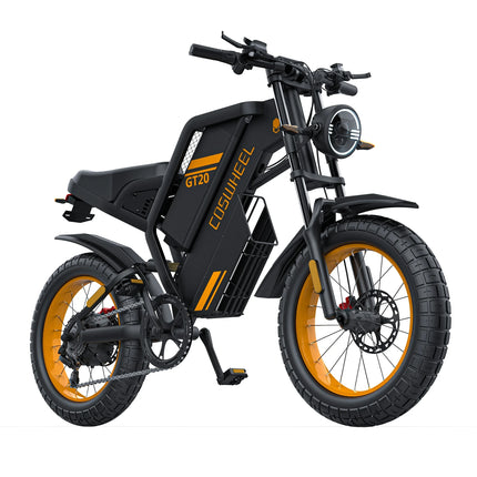 Bicicletta elettrica COSWHEEL GT20 Edition 2000W 48V 25A da montagna e fuoristrada, E-Bike da 20 pollici per tutti i terreni.