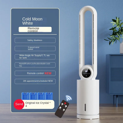Ventilatore senza lama Ventilatore per aria condizionata Ventola di raffreddamento ad acqua Umidificazione e refrigerazione Ventilatore a torre d'acqua verticale Condizionatore d'aria
