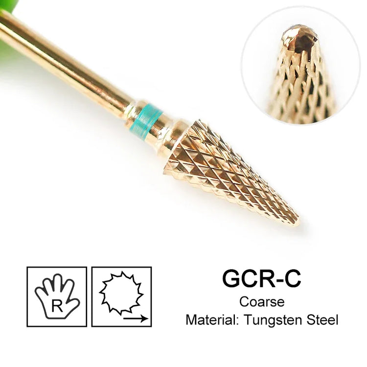Carbide Large Cone Nail Drill Bits Electric Milling Cutter For Gel Polish Removal Grinding DIY Home Salon Manicure Pedicure Nail Art Accessories Supplies