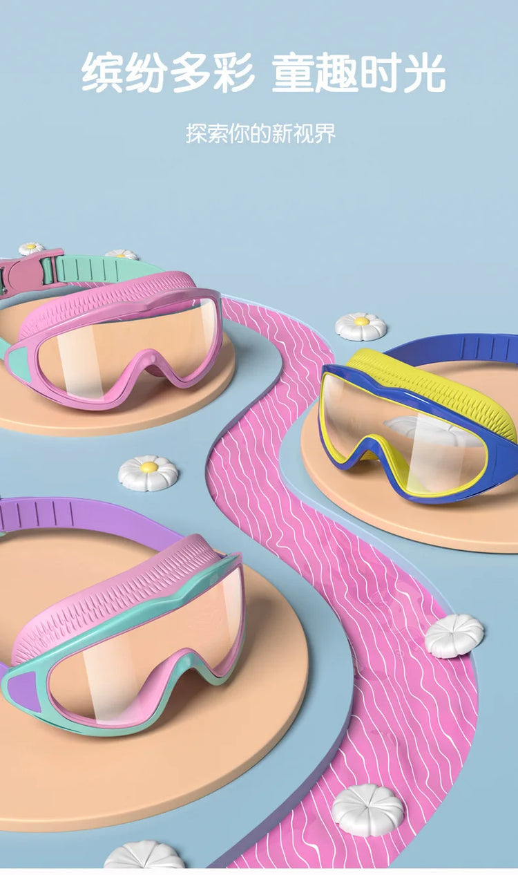 Occhialini da nuoto per bambini Caps ragazzi ragazze occhiali da immersione professionali occhiali impermeabili antiappannamento Big Box