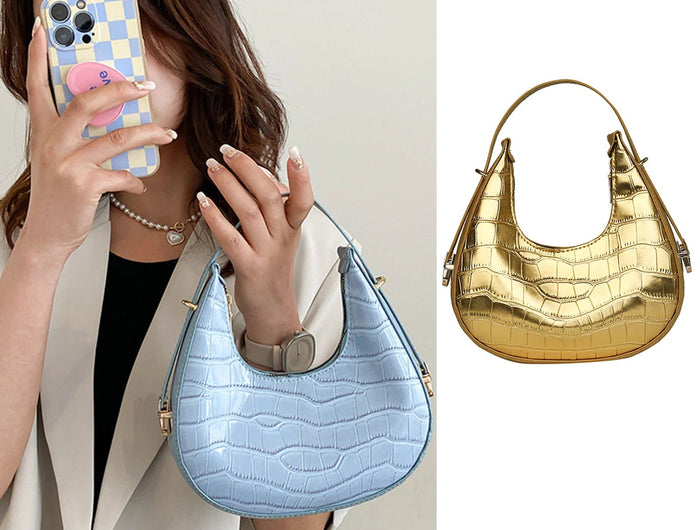 Fashion Stone Pattern Shoulder Bag Women'S Small Handle Underarm Bag Clutch Luxury Women'S Handbag Tote Bag Mini Dumpling Bag PlatiNum