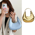 Fashion Stone Pattern Shoulder Bag Women'S Small Handle Underarm Bag Clutch Luxury Women'S Handbag Tote Bag Mini Dumpling Bag PlatiNum