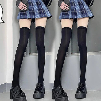 1/2 paia dolce sopra il ginocchio calzini lunghi donne ragazze sexy nylon calzini al polpaccio calze autoreggenti legging JK Lolita collant cosplay