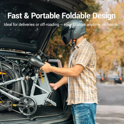 Bicicletta Elettrica Pieghevole HillMiles Mile2 per Adulti, Motore 250W, Batteria 36V13AH, Bici Elettrica da Città per Pendolari, Pneumatici Fat da 20 Pollici