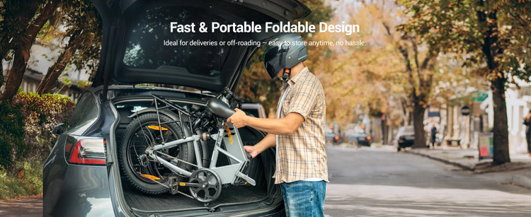 Bicicletta Elettrica Pieghevole HillMiles Mile2 per Adulti, Motore 250W, Batteria 36V13AH, Bici Elettrica da Città per Pendolari, Pneumatici Fat da 20 Pollici