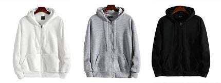 Zipper Hoodies Autumn Winter Men's New Long Sleeve Hooded Sweatshirt Fashion Casual Male Outfit Sportwear Loose Fit Clothes PlatiNum