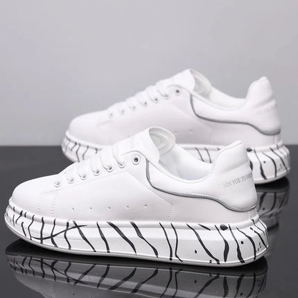 White men's shoes spring and autumn 2025 new wild Korean style breathable comfortable sneakers men's casual sports shoes