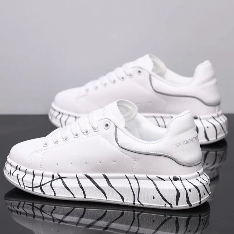 White men's shoes spring and autumn 2025 new wild Korean style breathable comfortable sneakers men's casual sports shoes